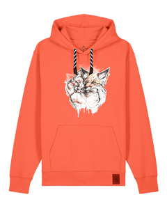 bio-unisex-medium fit-hoodie-fuchspaar-stsu177-mandarine-sw kordel-front