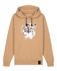 bio-unisex-medium fit-hoodie-fuchspaar-stsu177-meersand-sw kordel-front