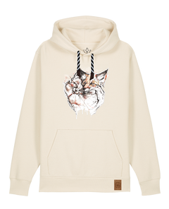 bio-unisex-medium fit-hoodie-fuchspaar-stsu177-natur-sw kordel-front