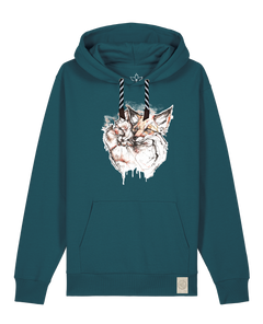 bio-unisex-medium fit-hoodie-fuchspaar-stsu177-nordmanntanne-sw kordel-front