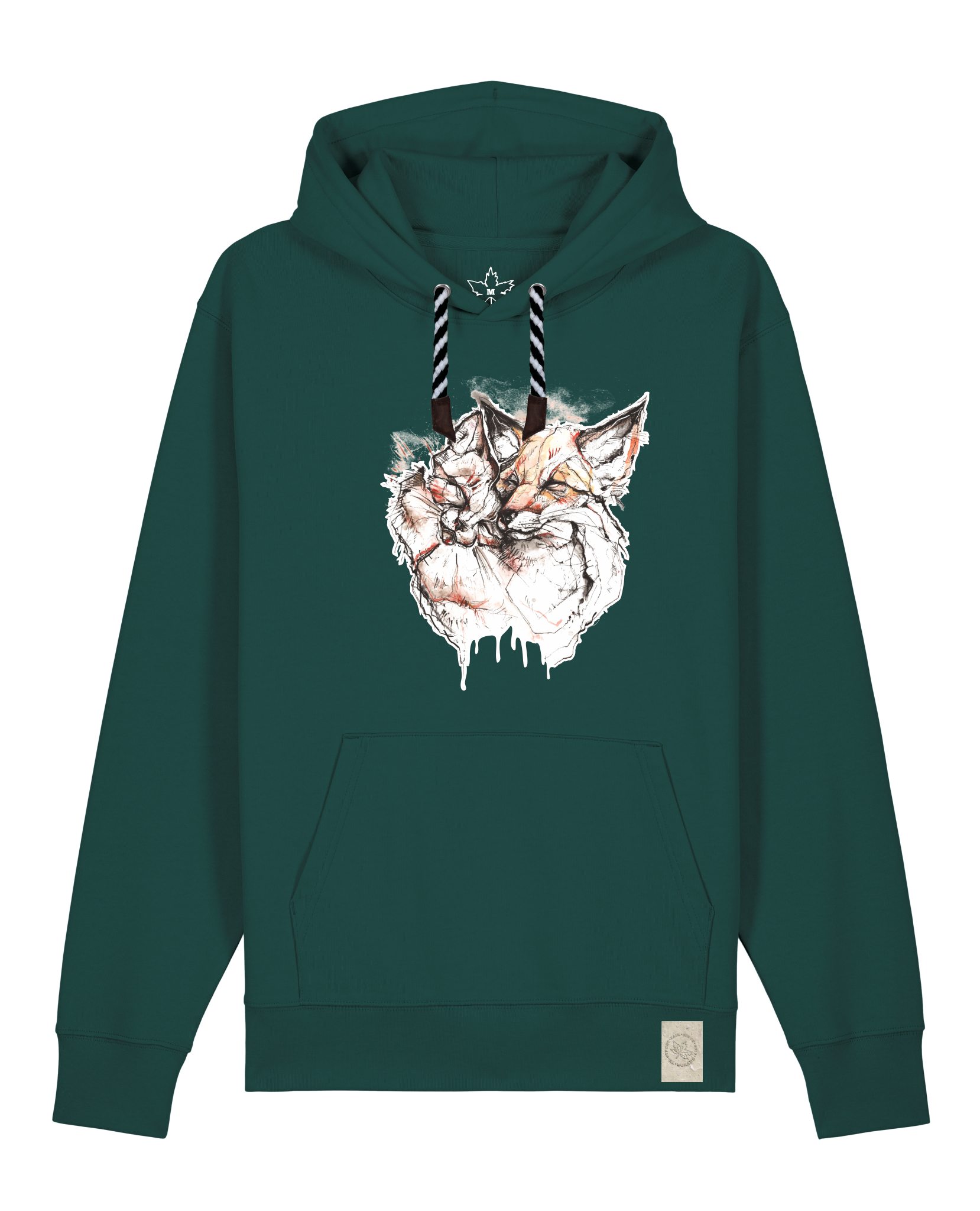 bio-unisex-medium fit-hoodie-fuchspaar-stsu177-spirulina-sw kordel-front