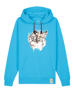 bio-unisex-medium fit-hoodie-fuchspaar-stsu177-wasserblau-sw kordel-front