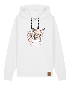 bio-unisex-medium fit-hoodie-fuchspaar-stsu177-weiß-sw kordel-front