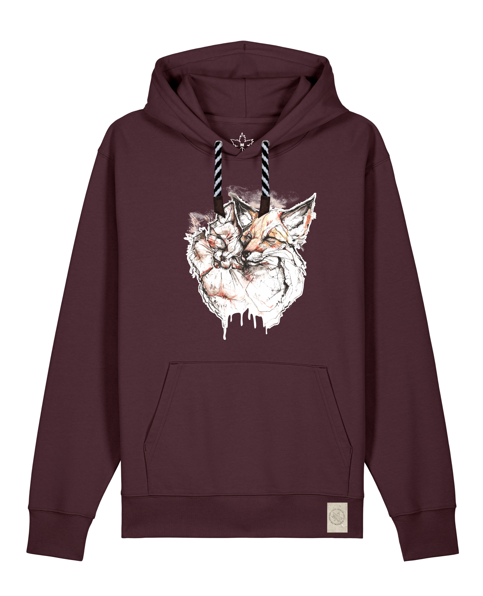 bio-unisex-medium fit-hoodie-fuchspaar-stsu177-zartbitter-sw kordel-front