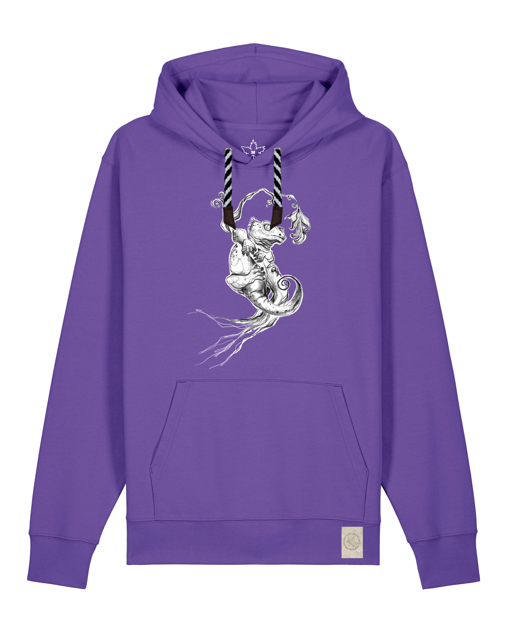 bio-unisex-medium fit-hoodie-gecko-stsu177-blaukraut-sw kordel-front