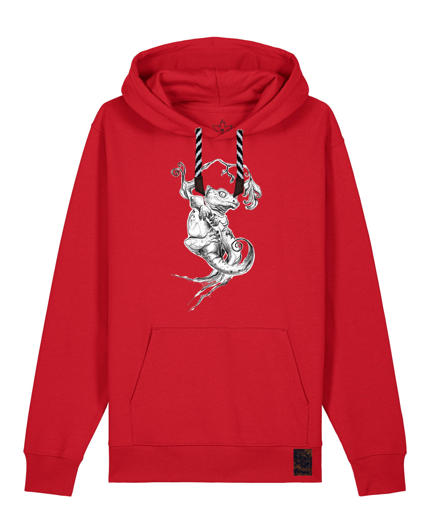 bio-unisex-medium fit-hoodie-gecko-stsu177-erdbeere-sw kordel-front