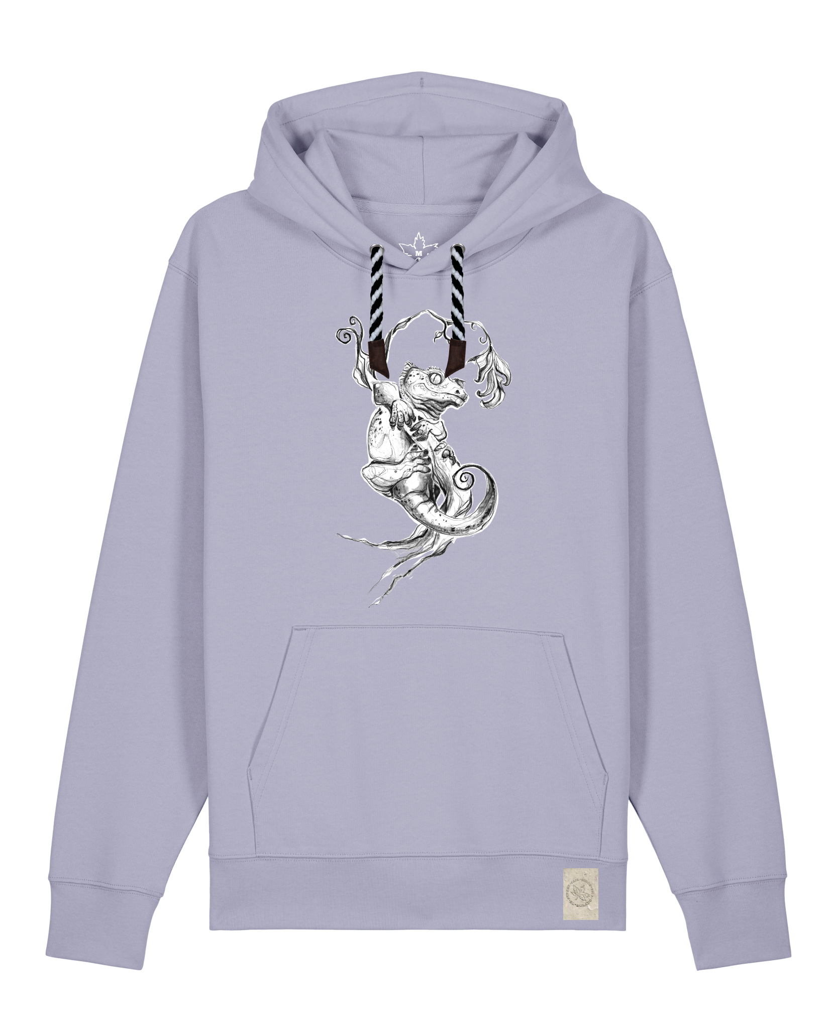 bio-unisex-medium fit-hoodie-gecko-stsu177-lavender-sw kordel-front