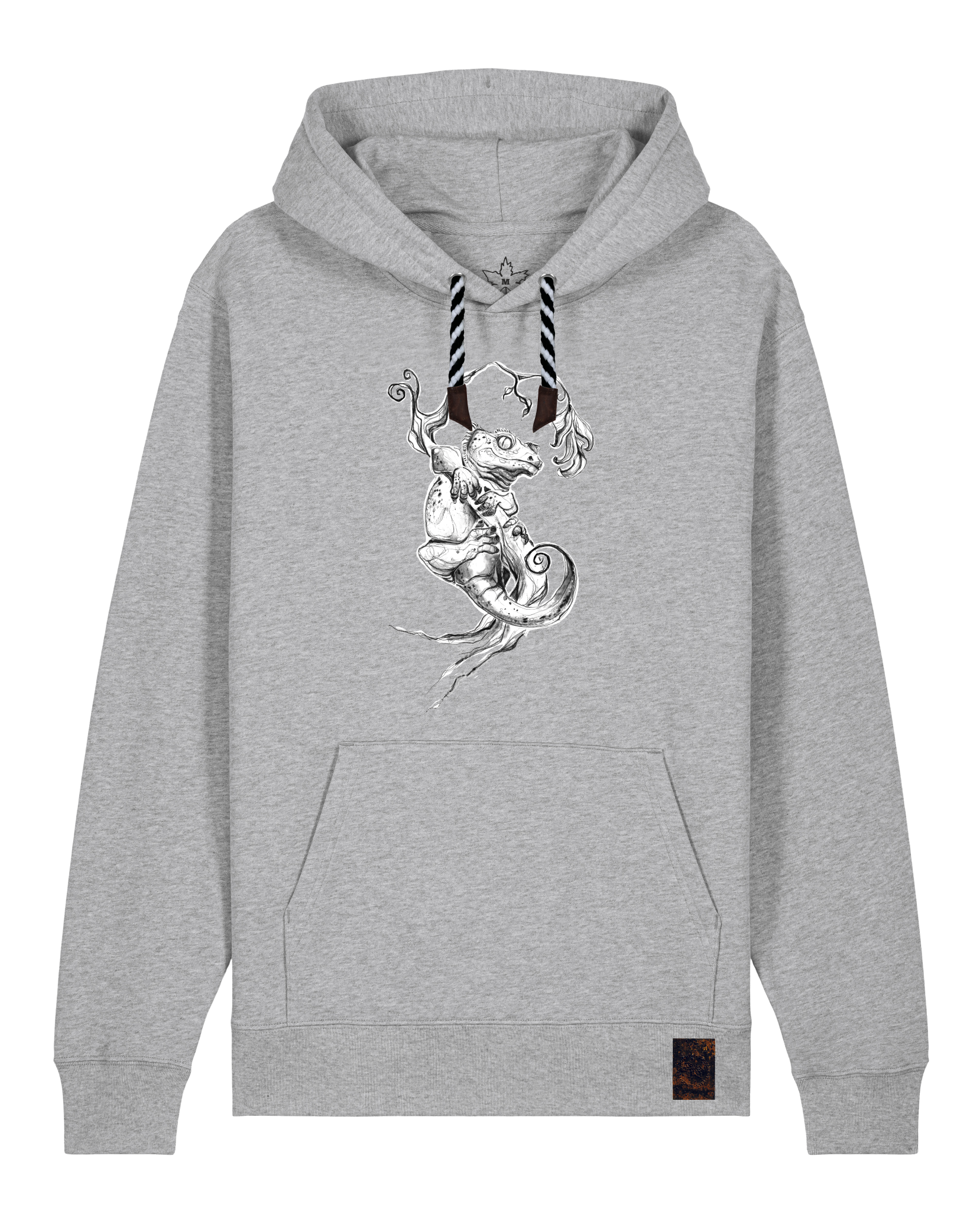 bio-unisex-medium fit-hoodie-gecko-stsu177-mausgrau-sw kordel-front