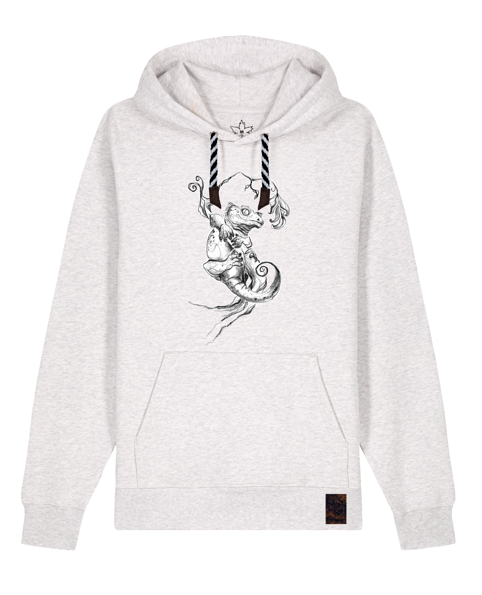 bio-unisex-medium fit-hoodie-gecko-stsu177-rennmaus-sw kordel-front
