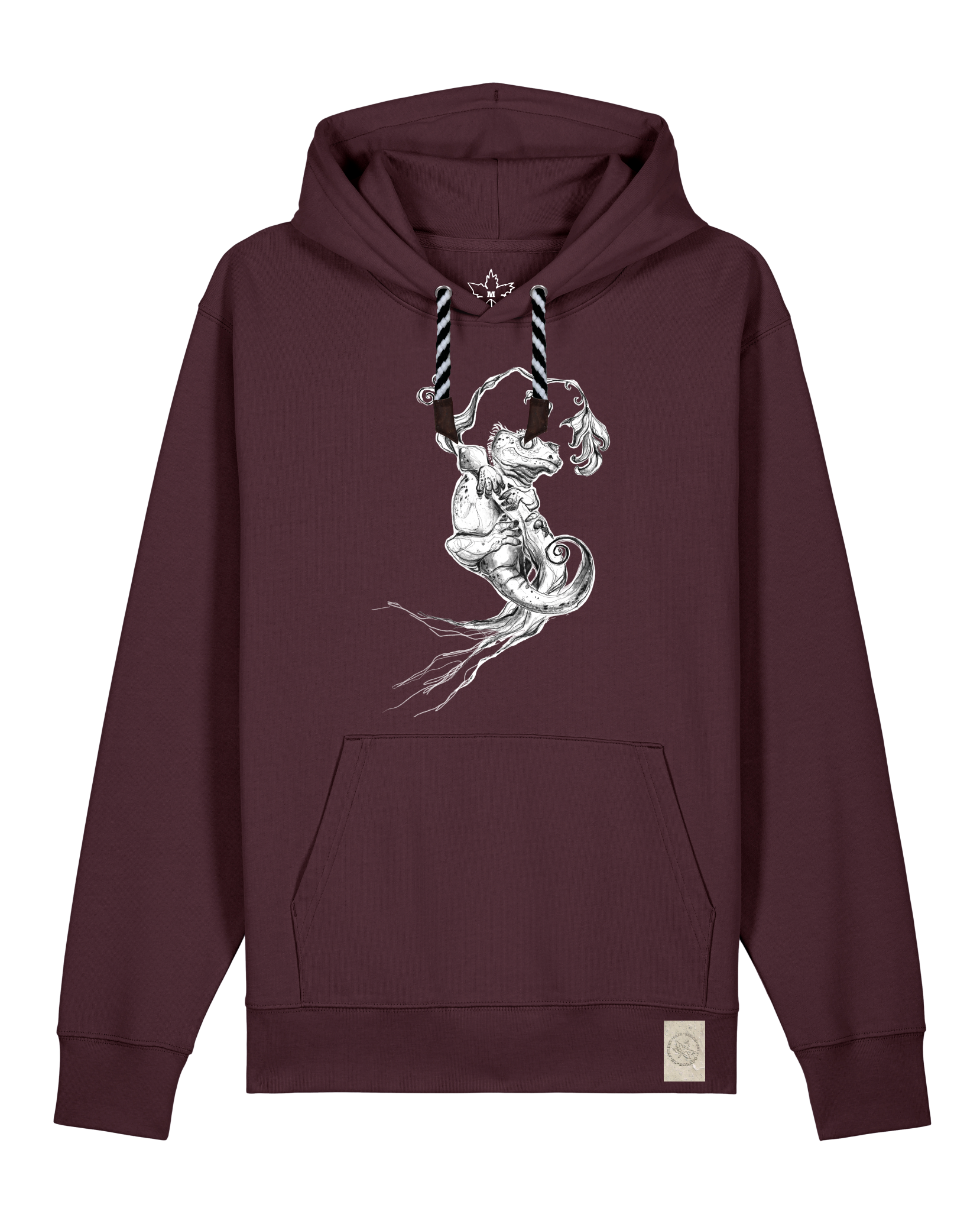 bio-unisex-medium fit-hoodie-gecko-stsu177-zartbitter-sw kordel-front