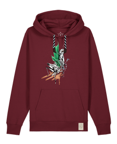 bio-unisex-medium fit-hoodie-grassland population-stsu177-burgunder rot-sw kordel-front