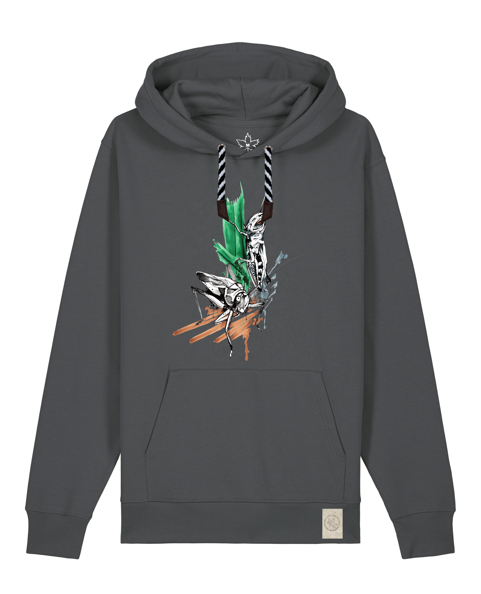 bio-unisex-medium fit-hoodie-grassland population-stsu177-eisen-sw kordel-front