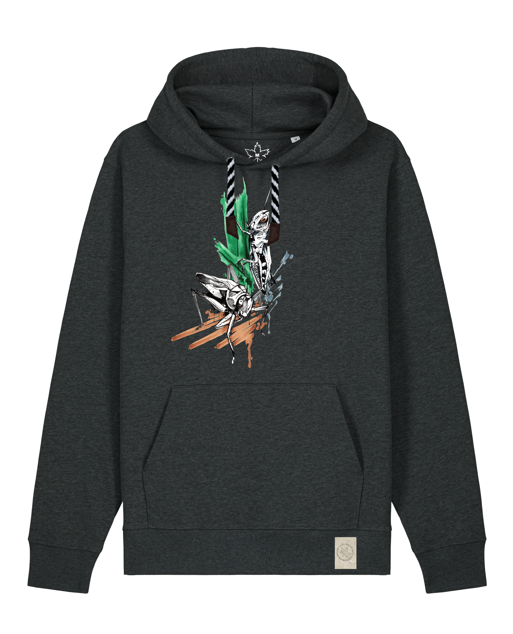 bio-unisex-medium fit-hoodie-grassland population-stsu177-elephant-sw kordel-front