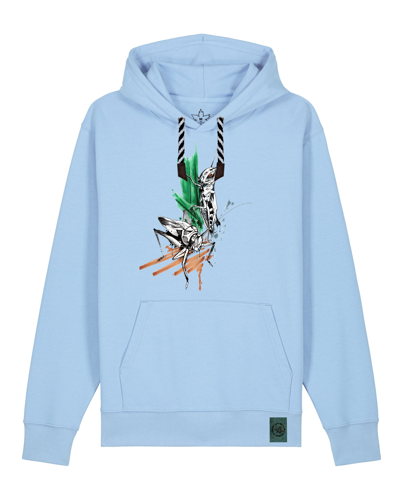 bio-unisex-medium fit-hoodie-grassland population-stsu177-lagune-sw kordel-front