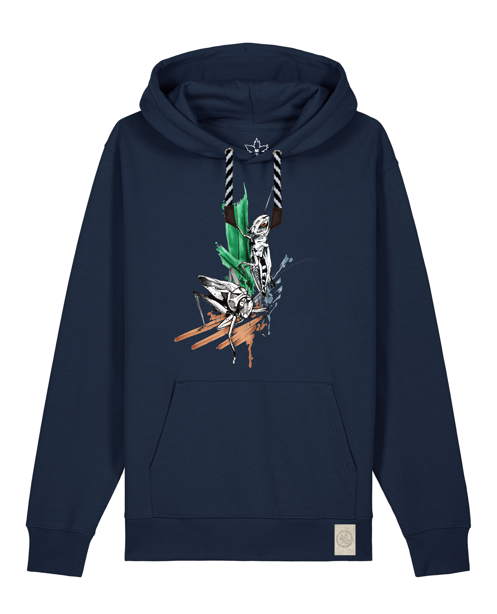 bio-unisex-medium fit-hoodie-grassland population-stsu177-marine-sw kordel-front