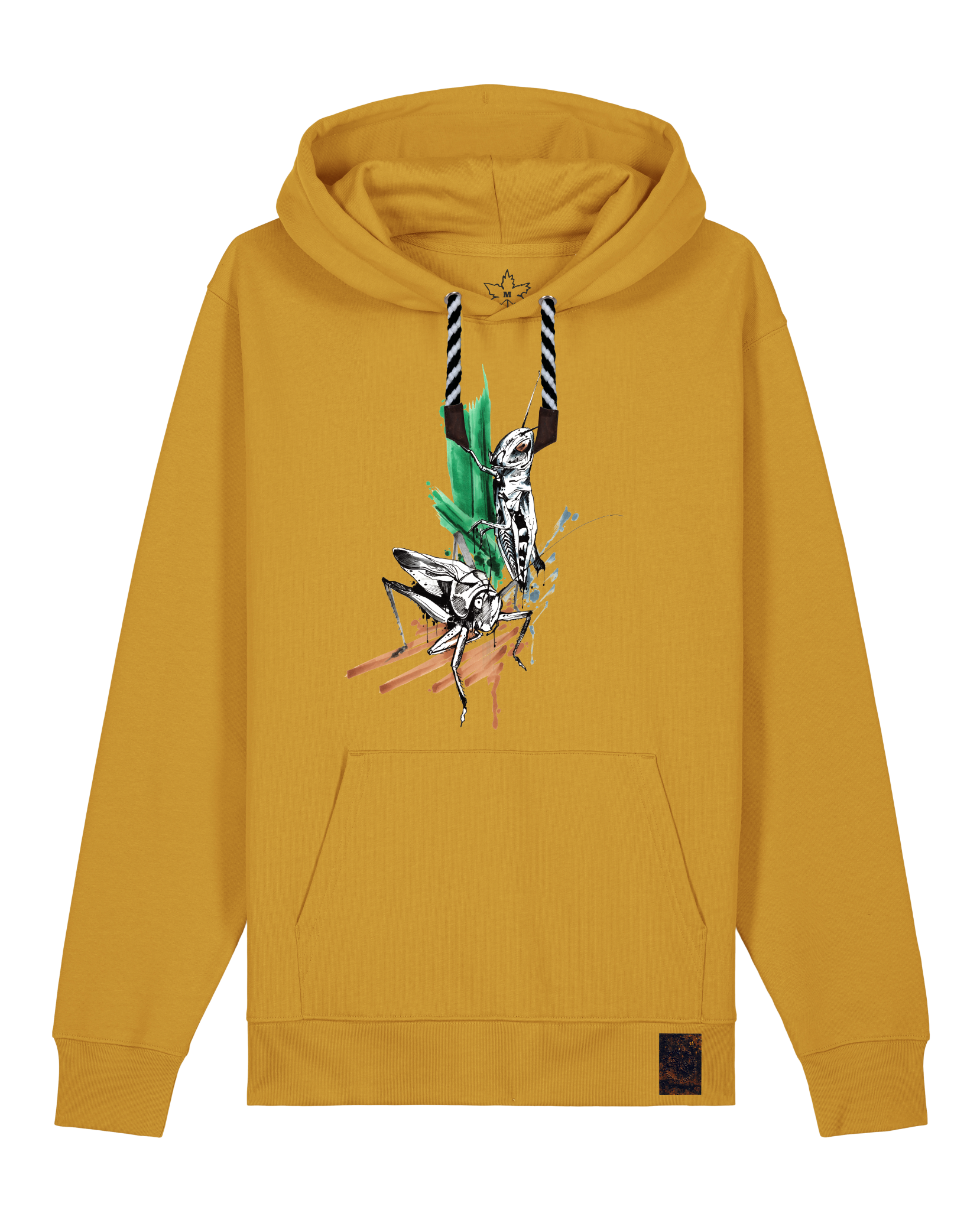 bio-unisex-medium fit-hoodie-grassland population-stsu177-senf-sw kordel-front