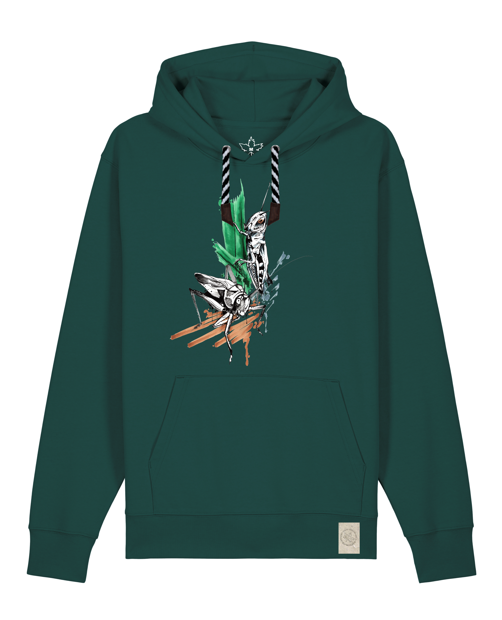 bio-unisex-medium fit-hoodie-grassland population-stsu177-spirulina-sw kordel-front