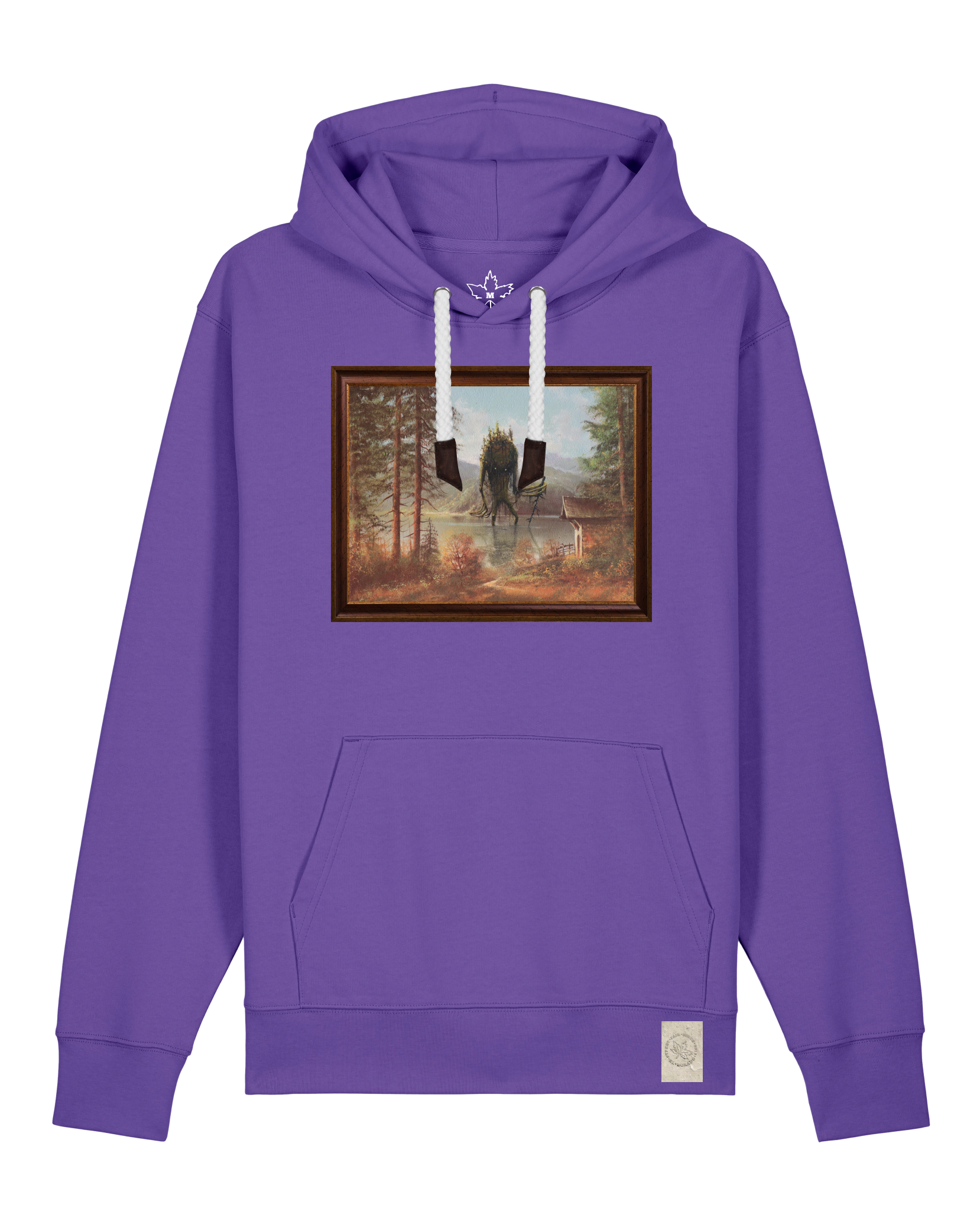 bio-unisex-medium fit-hoodie-herbst im riesengebirge-stsu177-blaukraut-weiße kordel-front