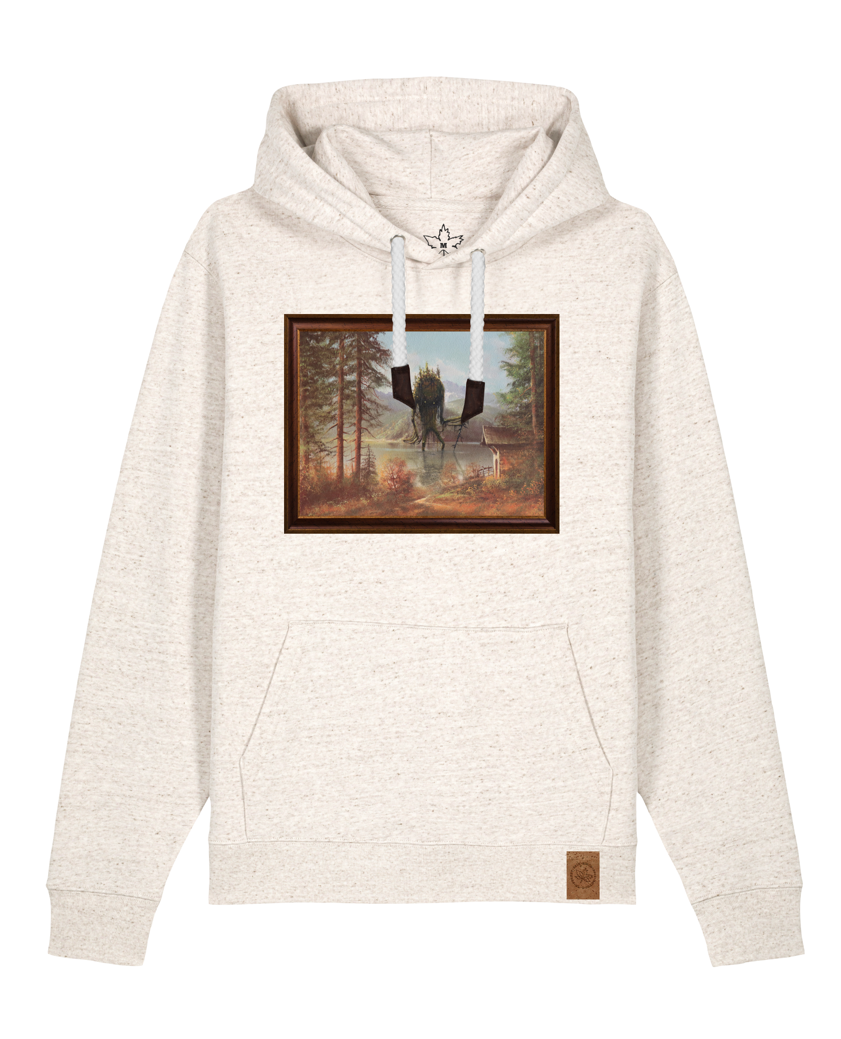 bio-unisex-medium fit-hoodie-herbst im riesengebirge-stsu177-elbsandstein-weiße kordel-front