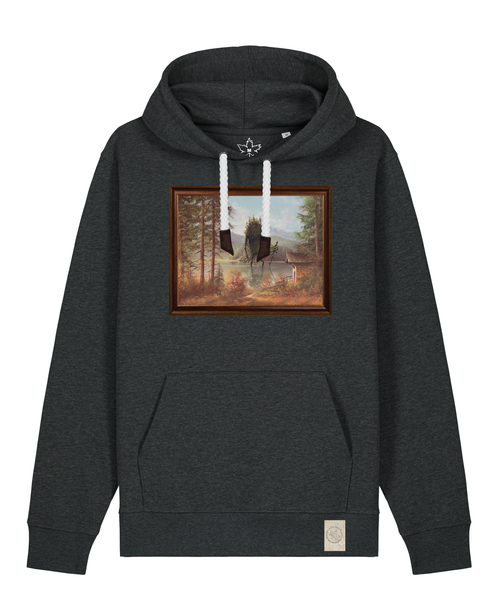 bio-unisex-medium fit-hoodie-herbst im riesengebirge-stsu177-elephant-weiße kordel-front