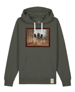 bio-unisex-medium fit-hoodie-herbst im riesengebirge-stsu177-grunkohl-weiße kordel-front