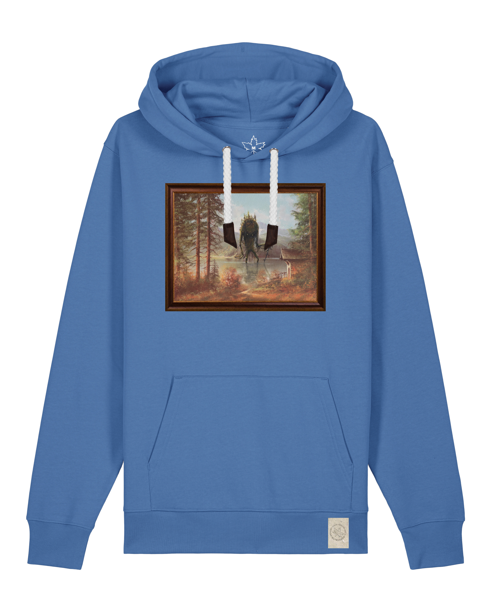 bio-unisex-medium fit-hoodie-herbst im riesengebirge-stsu177-hortensie-weiße kordel-front