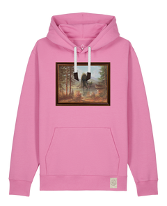 bio-unisex-medium fit-hoodie-herbst im riesengebirge-stsu177-kaugummi-weiße kordel-front