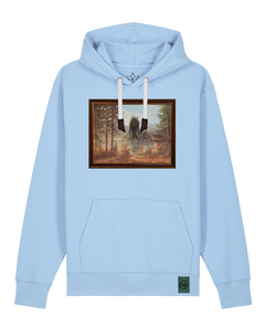 bio-unisex-medium fit-hoodie-herbst im riesengebirge-stsu177-lagune-weiße kordel-front