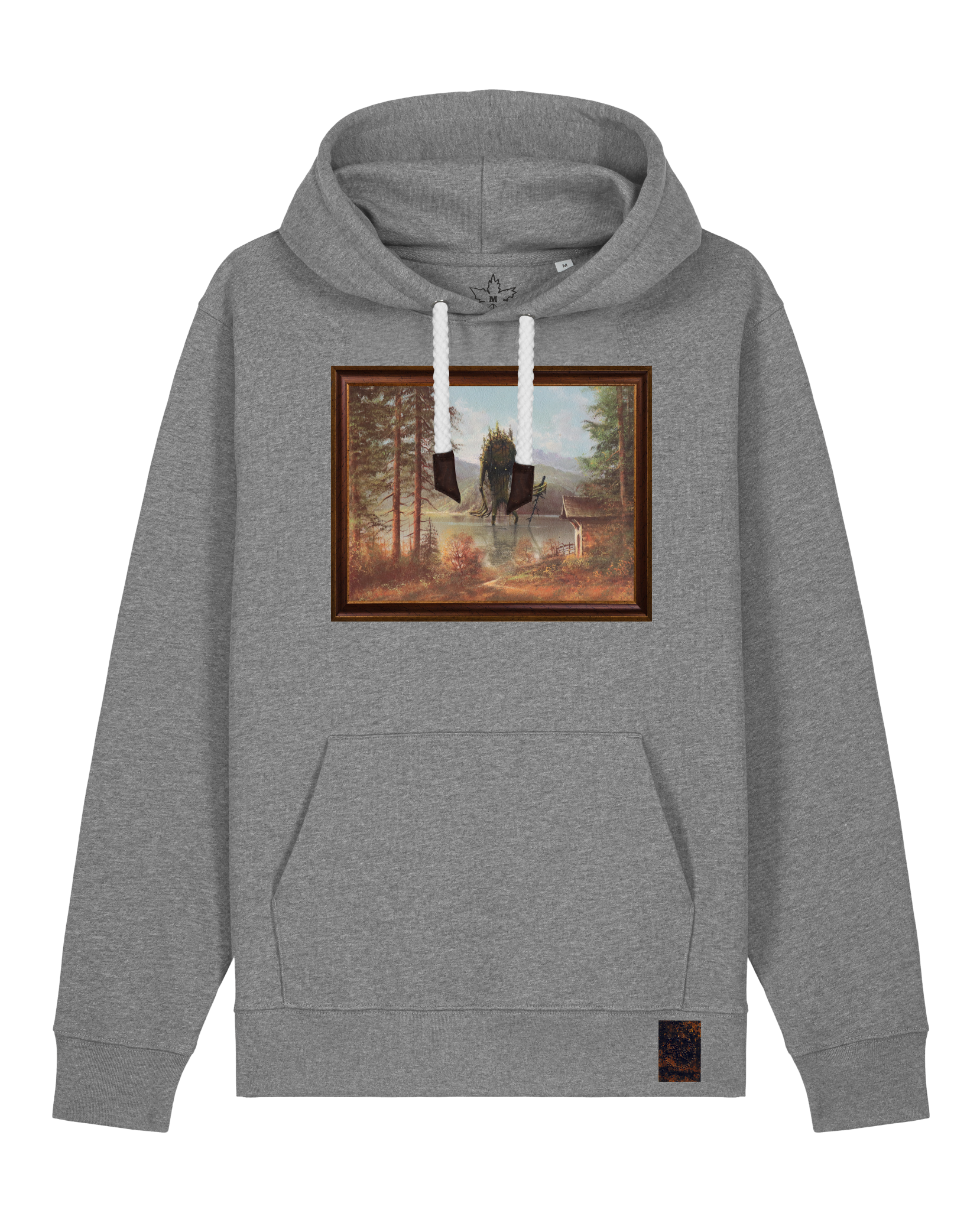 bio-unisex-medium fit-hoodie-herbst im riesengebirge-stsu177-opossum-weiße kordel-front