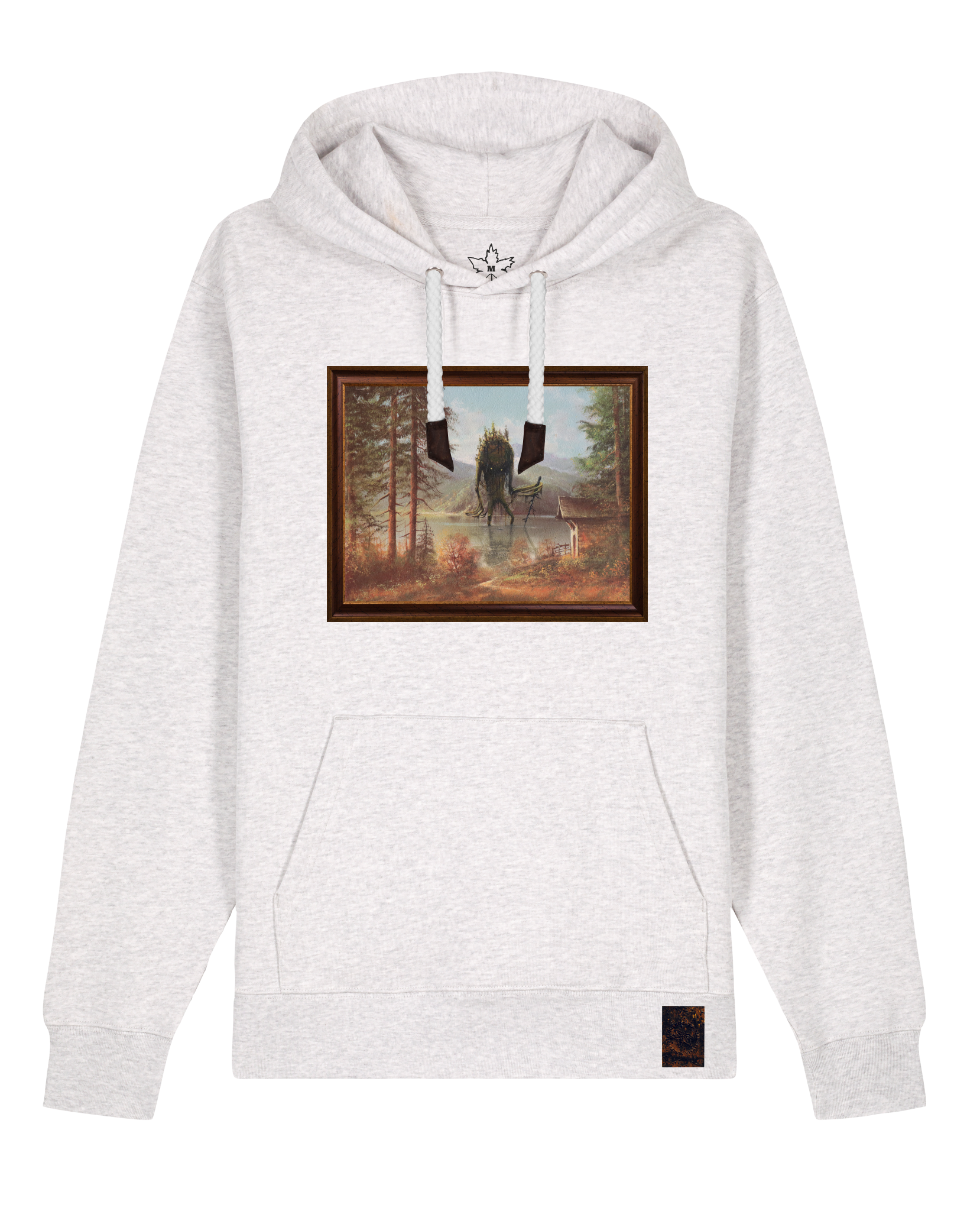 bio-unisex-medium fit-hoodie-herbst im riesengebirge-stsu177-rennmaus-weiße kordel-front