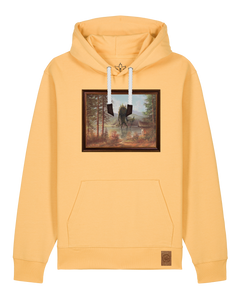 bio-unisex-medium fit-hoodie-herbst im riesengebirge-stsu177-senfkorn-weiße kordel-front