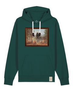 bio-unisex-medium fit-hoodie-herbst im riesengebirge-stsu177-spirulina-weiße kordel-front