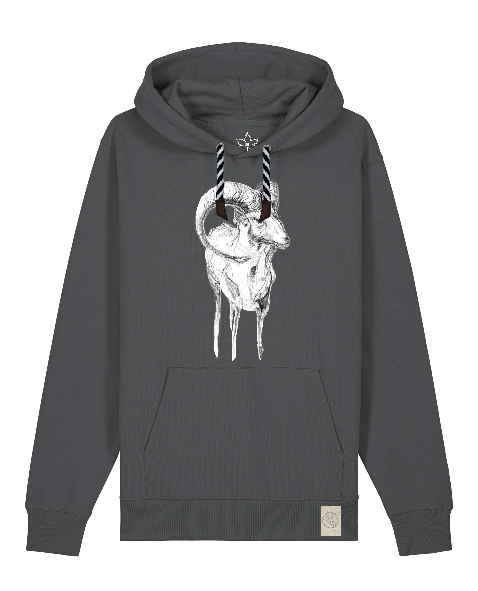 bio-unisex-medium fit-hoodie-ibex-stsu177-eisen-sw kordel-front