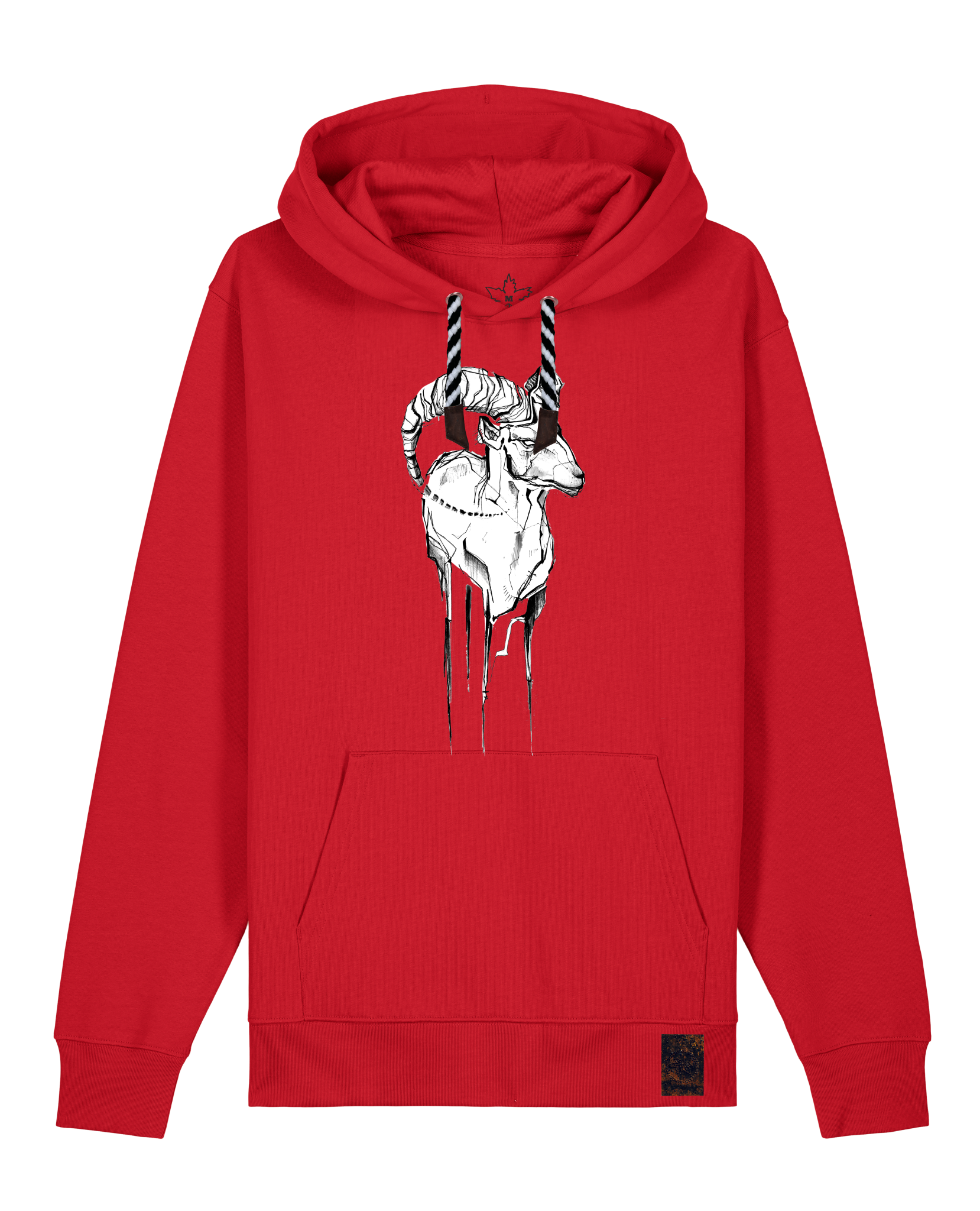 bio-unisex-medium fit-hoodie-ibex-stsu177-erdbeere-sw kordel-front