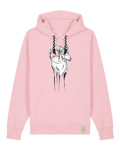bio-unisex-medium fit-hoodie-ibex-stsu177-flamingo-sw kordel-front