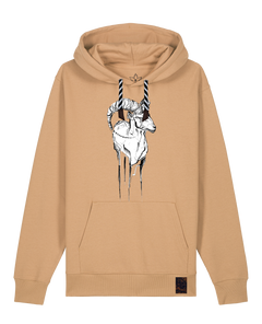 bio-unisex-medium fit-hoodie-ibex-stsu177-meersand-sw kordel-front