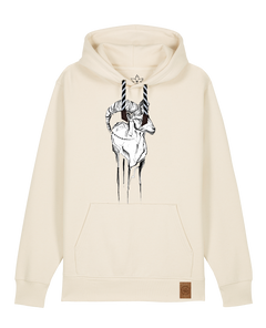 bio-unisex-medium fit-hoodie-ibex-stsu177-natur-sw kordel-front