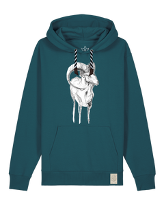 bio-unisex-medium fit-hoodie-ibex-stsu177-nordmanntanne-sw kordel-front