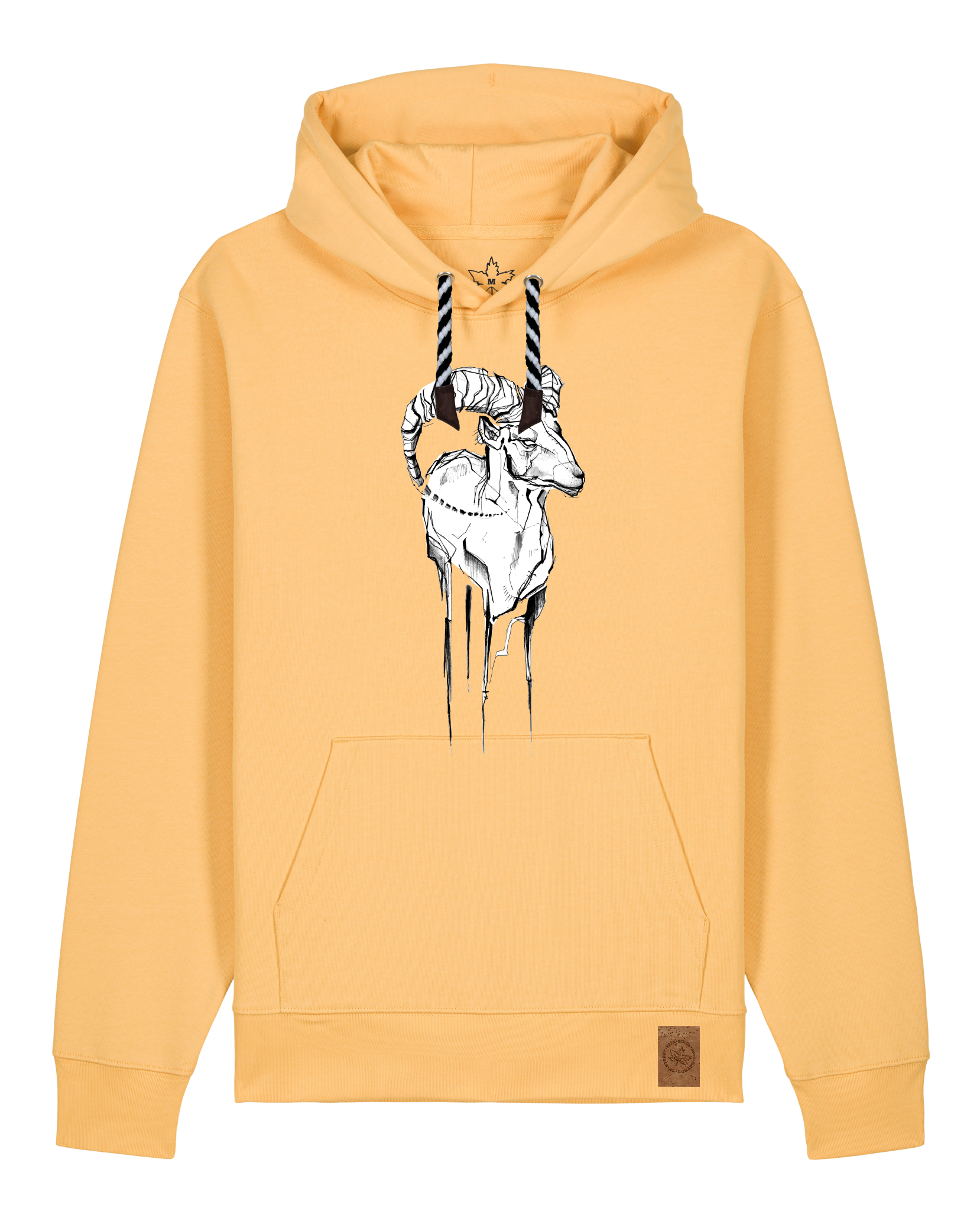 bio-unisex-medium fit-hoodie-ibex-stsu177-senfkorn-sw kordel-front