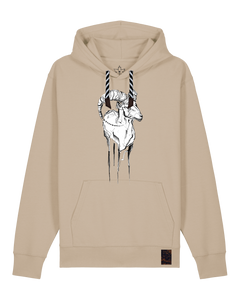 bio-unisex-medium fit-hoodie-ibex-stsu177-treibsand-sw kordel-front
