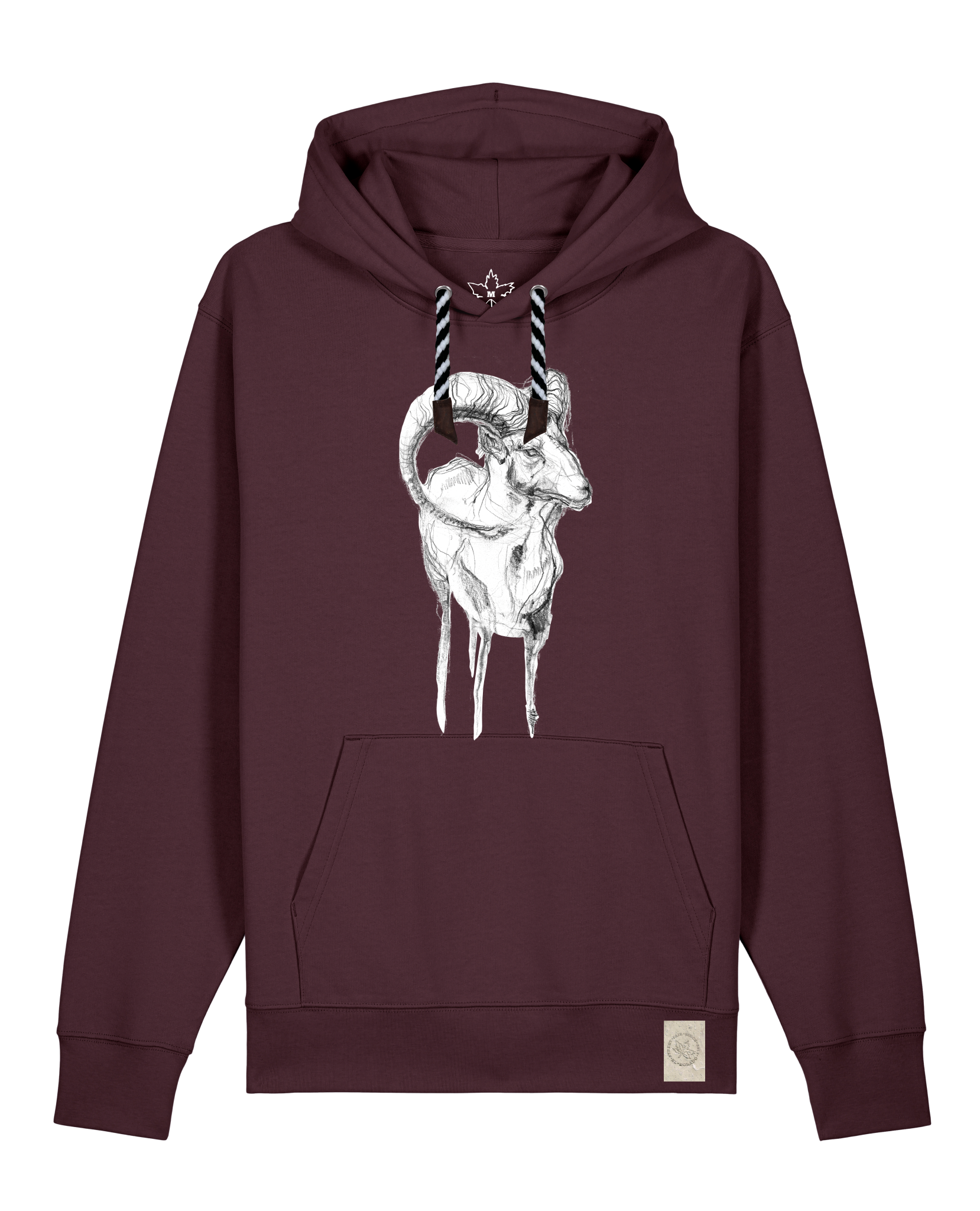 bio-unisex-medium fit-hoodie-ibex-stsu177-zartbitter-sw kordel-front