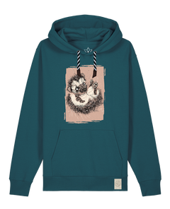 bio-unisex-medium fit-hoodie-igel-stsu177-nordmanntanne-sw kordel-front