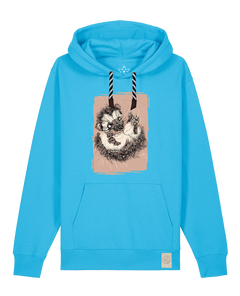 bio-unisex-medium fit-hoodie-igel-stsu177-wasserblau-sw kordel-front