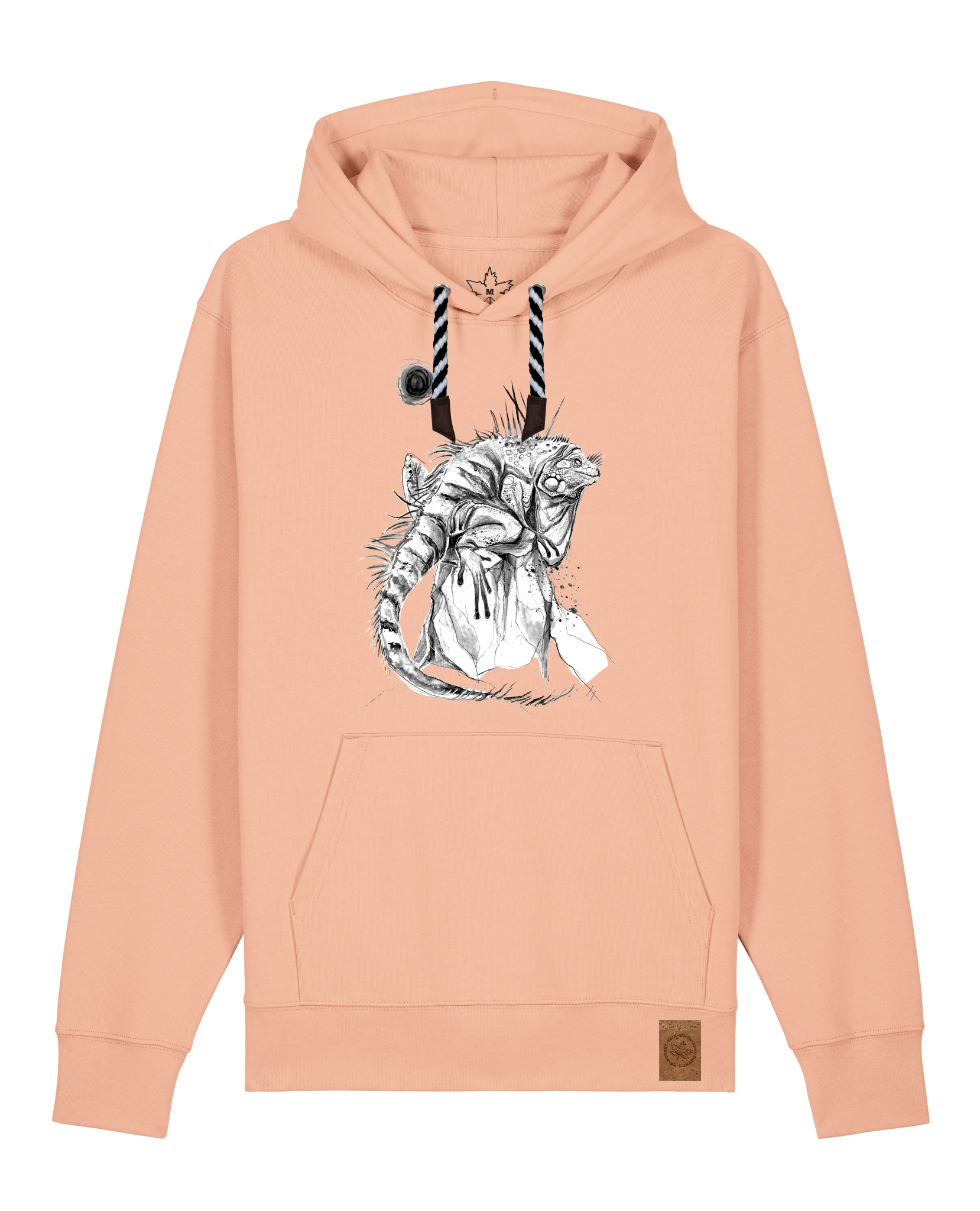 bio-unisex-medium fit-hoodie-iguana-stsu177-agyptische keramik-sw kordel-front