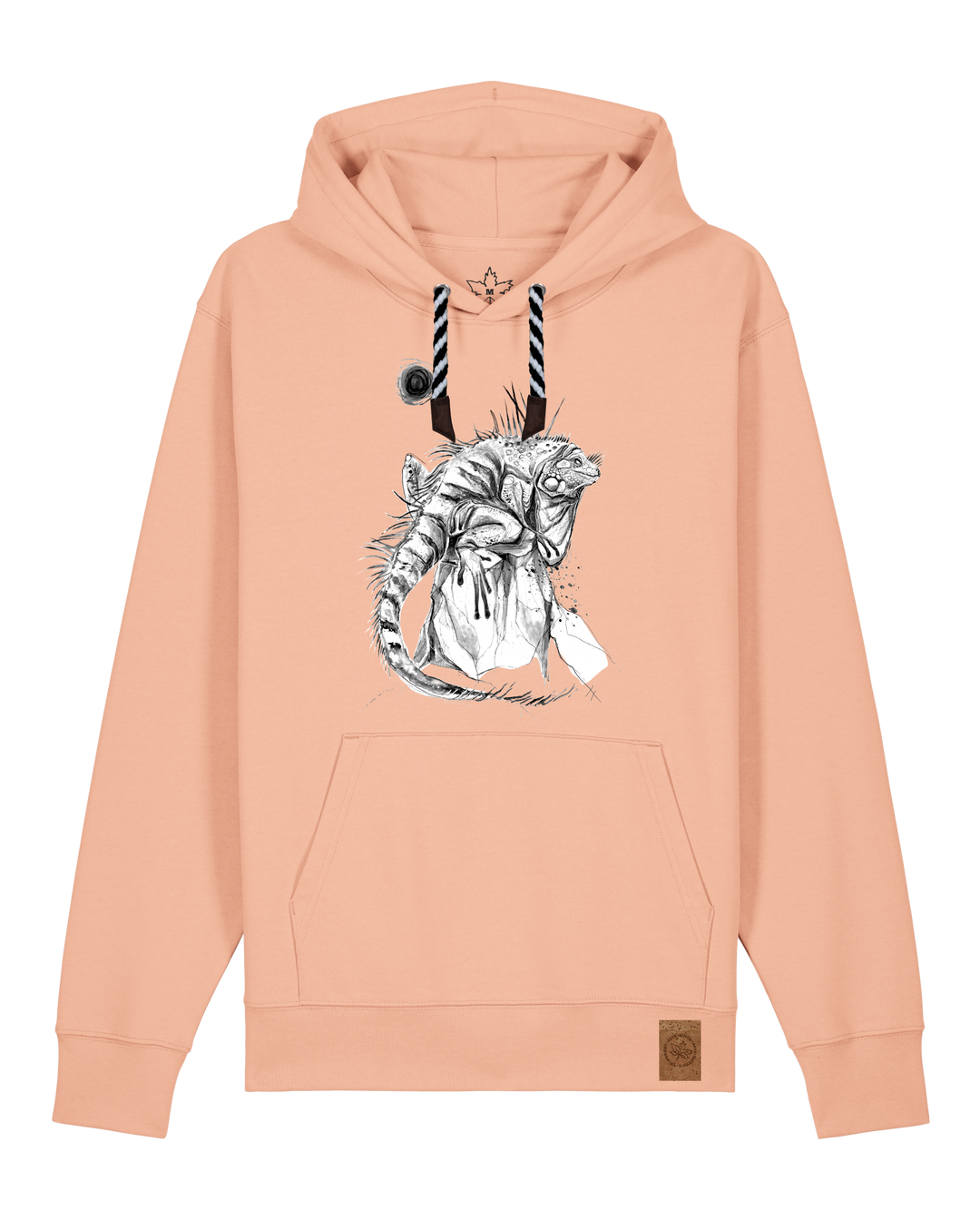 bio-unisex-medium fit-hoodie-iguana-stsu177-agyptische keramik-sw kordel-front
