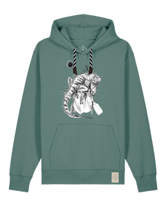 bio-unisex-medium fit-hoodie-iguana-stsu177-blautanne-sw kordel-front