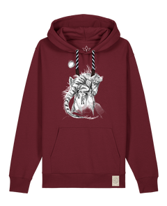 bio-unisex-medium fit-hoodie-iguana-stsu177-burgunder rot-sw kordel-front