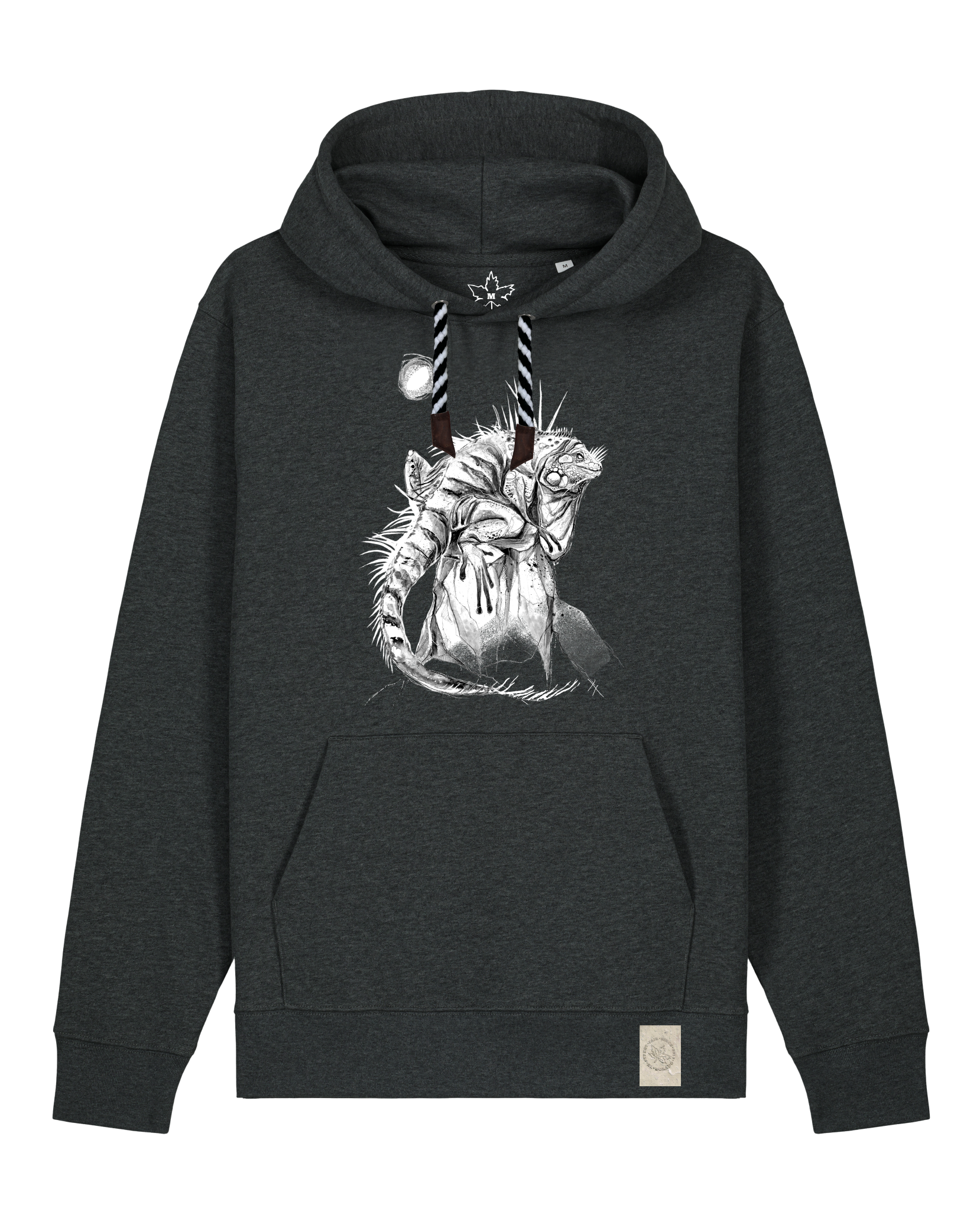 bio-unisex-medium fit-hoodie-iguana-stsu177-elephant-sw kordel-front