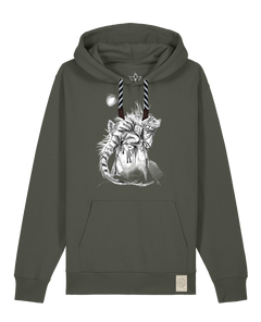 bio-unisex-medium fit-hoodie-iguana-stsu177-grunkohl-sw kordel-front