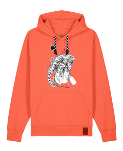 bio-unisex-medium fit-hoodie-iguana-stsu177-mandarine-sw kordel-front